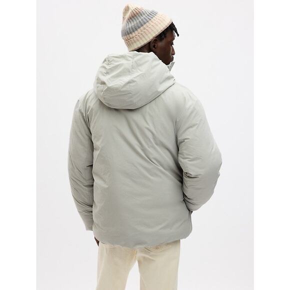 Gap Hooded Oversized Parka Jacket Mens XL Silver - Picture 2 of 11